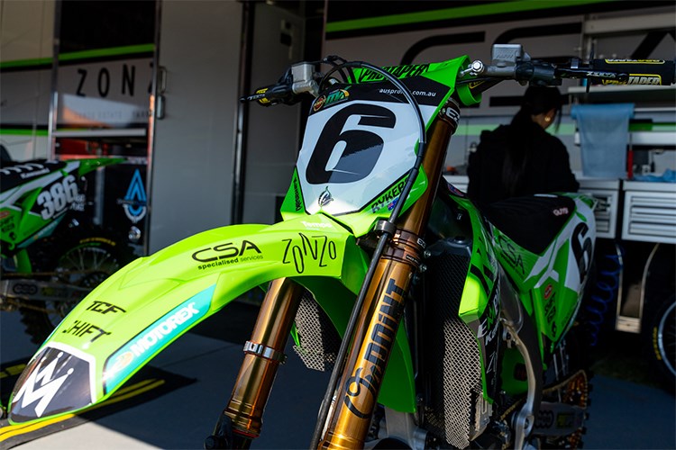 Jayden Rykers #6 (MX1) KX450 looking fresh (Photo Credit: Foremost Media)